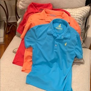 3 johnnie-O brand prep-formance polos size 12